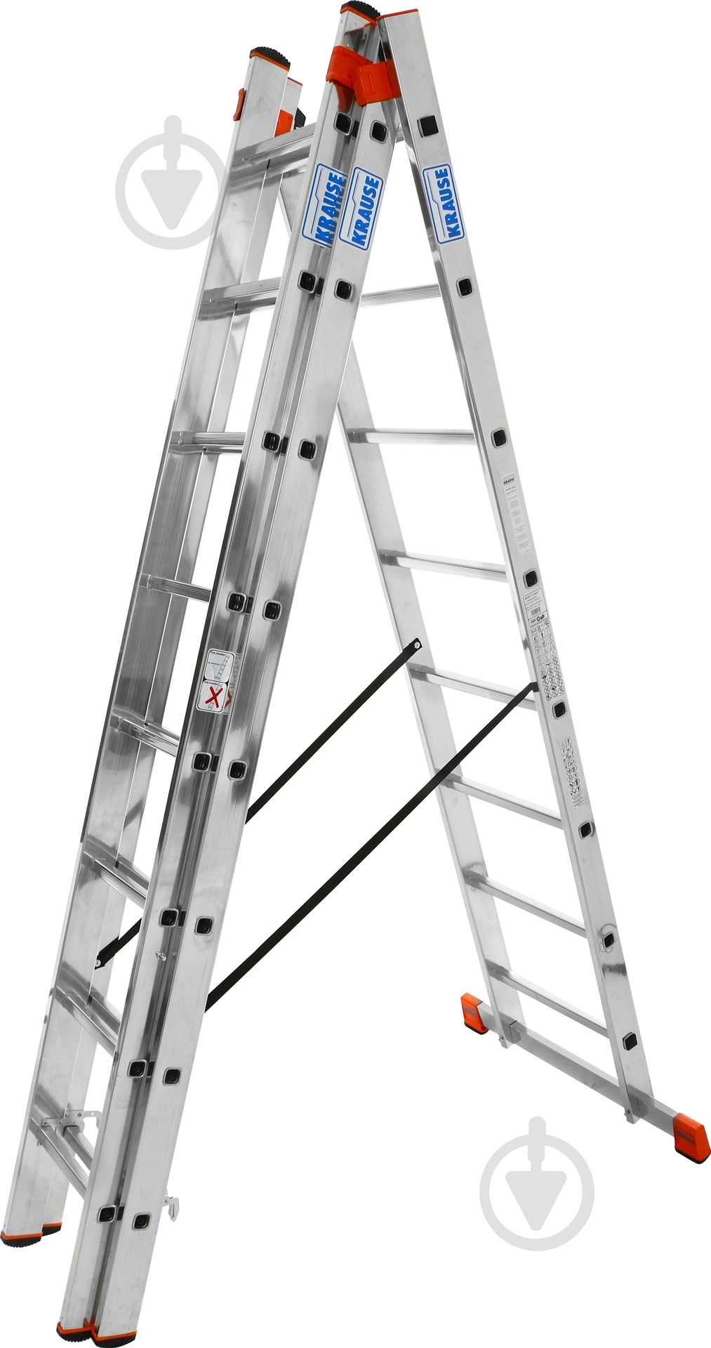 Лестница 3-секционная универсальная Krause Tribilo 3x8 (129666) - фото 2