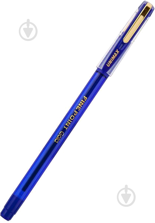 Ручка кулькова Unimax Fine Point Gold Dlx 0,7 мм синя (UX-139-02) - фото 2