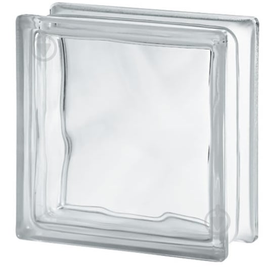 Стеклоблок Basic 190x190x80 Wave прозрачный - фото 1