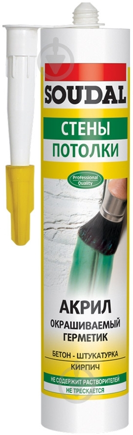 Герметик акриловый SOUDAL коричневый 300 мл - фото 1