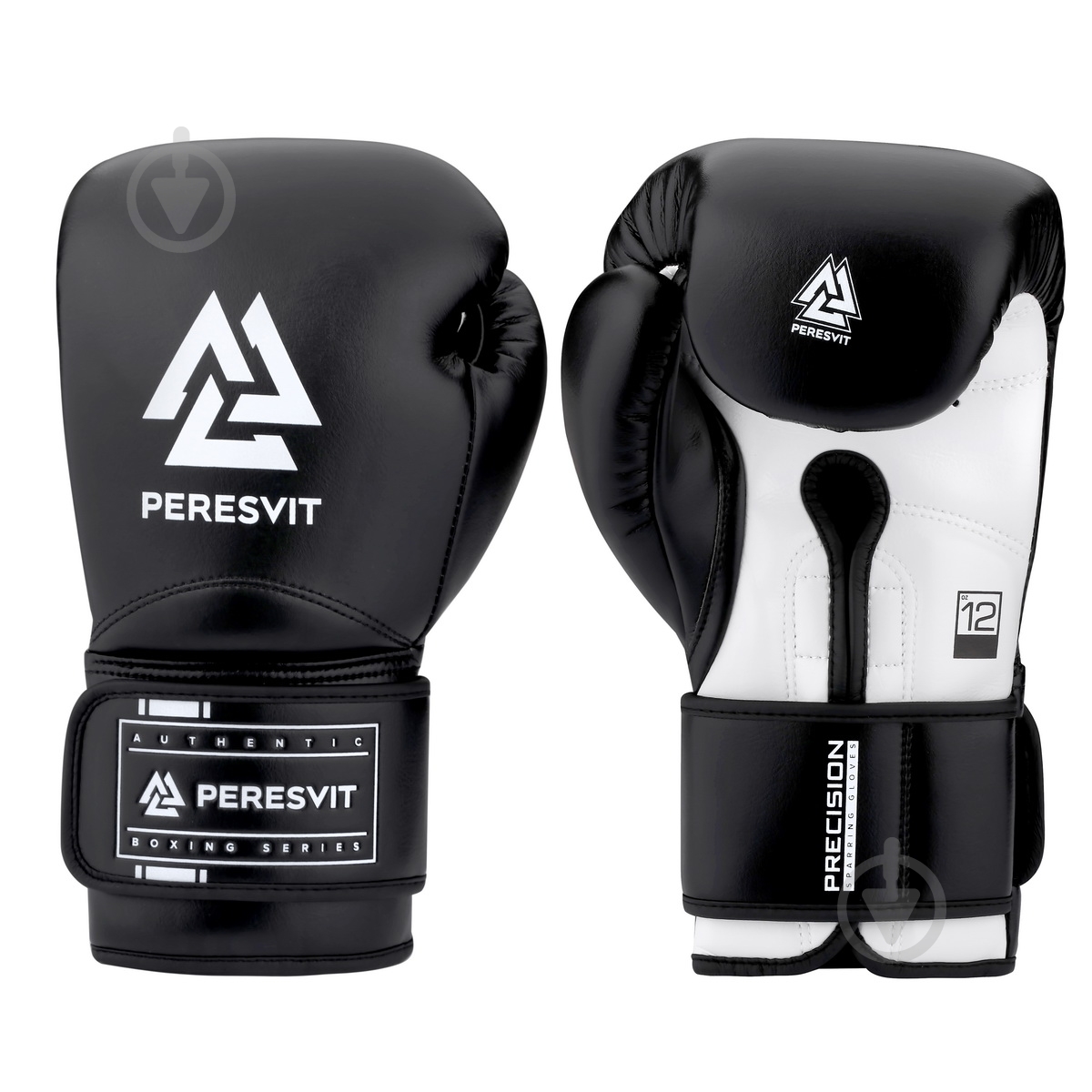 Боксерские перчатки Peresvit 501303-102 12oz Precision gloves черный с белым - фото 1