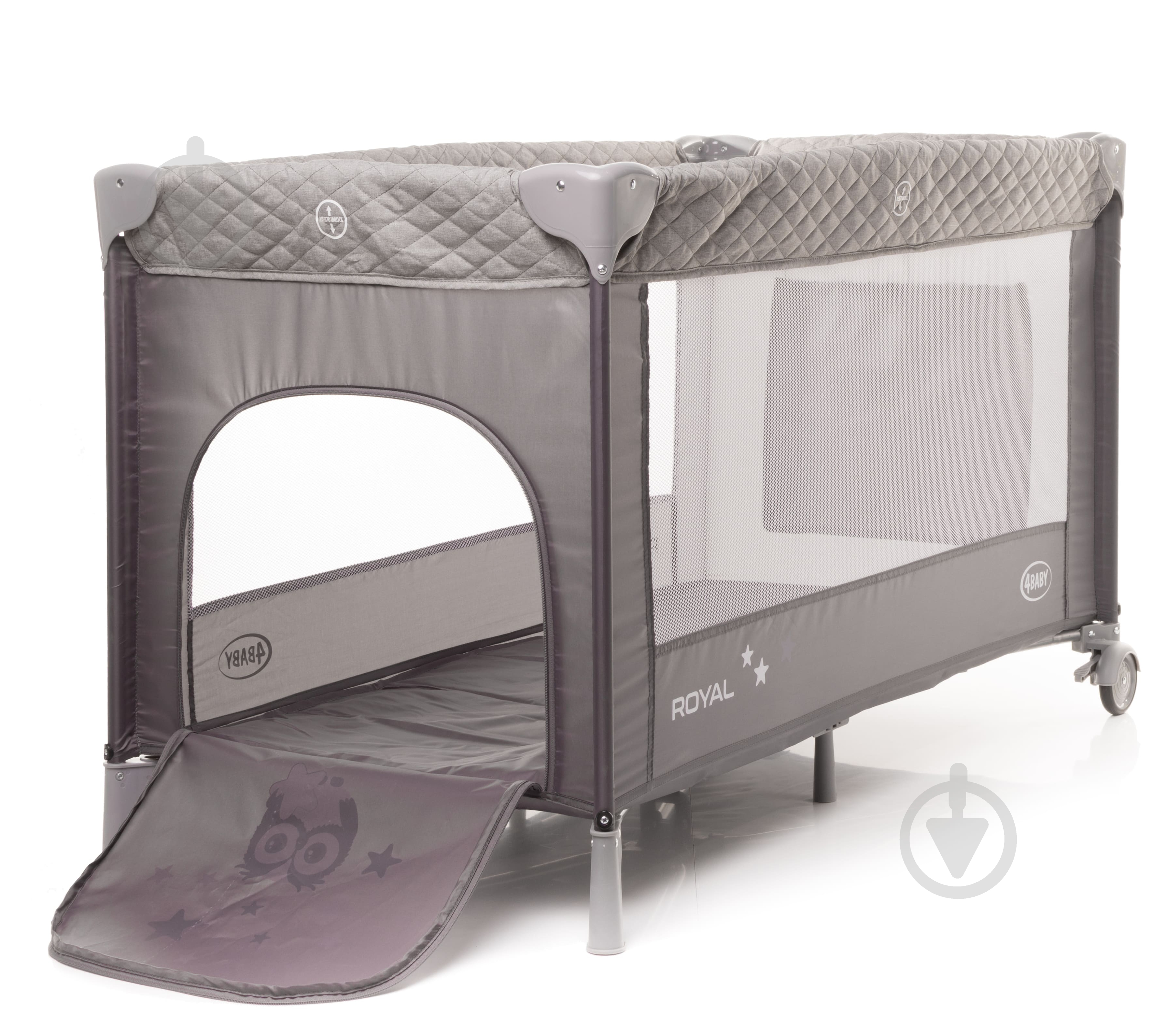 Манеж-кровать 4Baby Royal grey 4RO1 - фото 1
