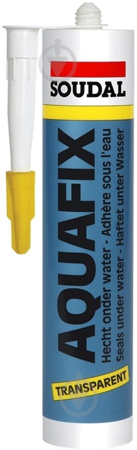 Герметик SOUDAL AQUAFIX прозрачный 300 мл - фото 1
