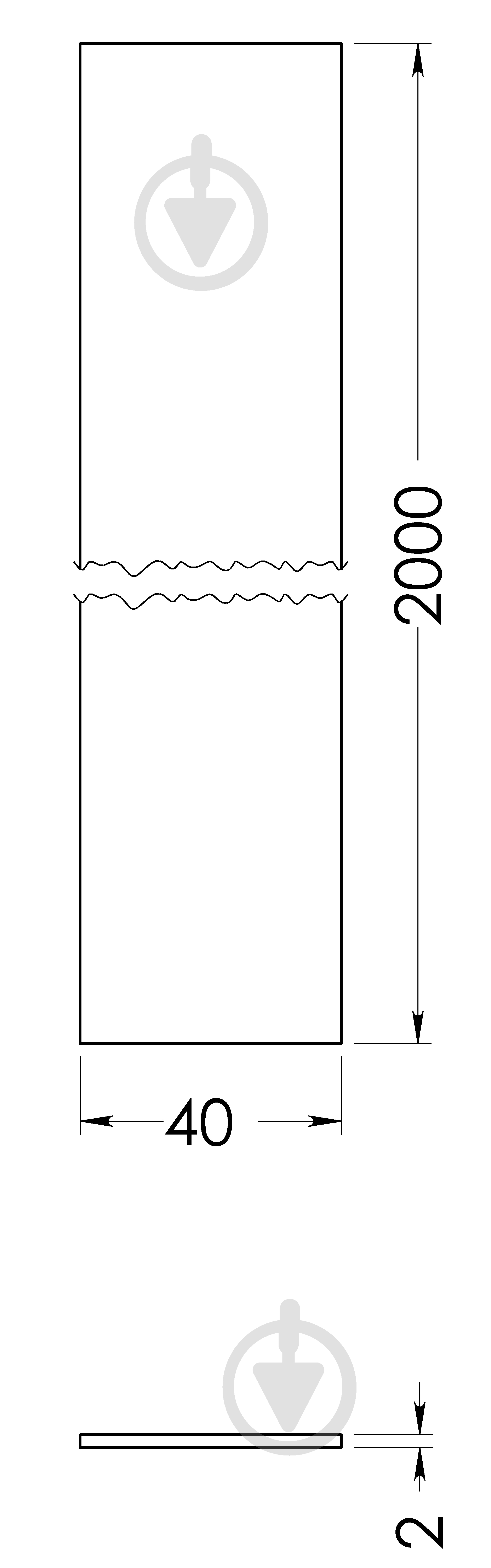 Полоса оцинкованная 2000х40х2,0 мм STOREHOUSE - фото 2
