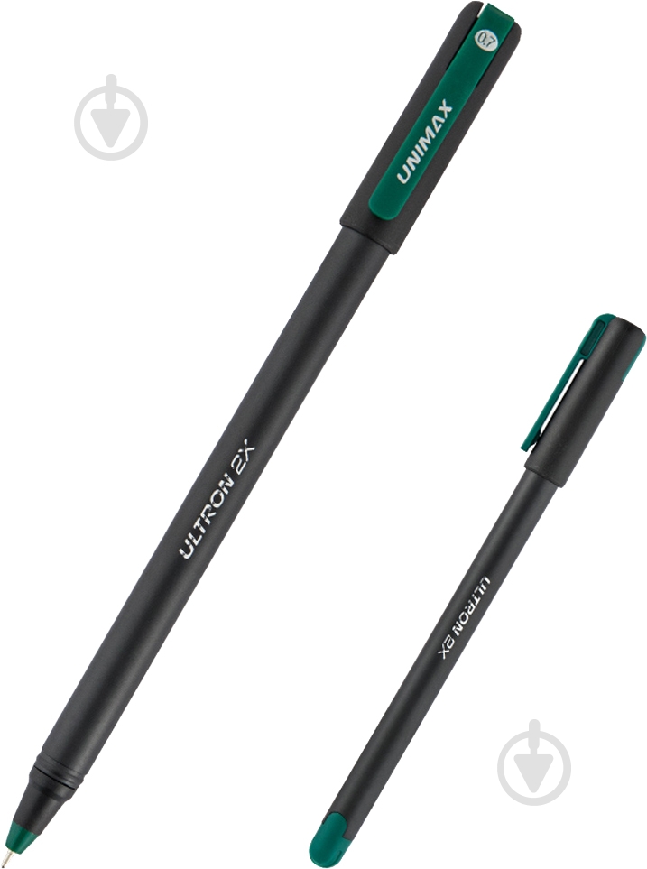 Ручка шариковая Unimax Ultron 2x зеленая (UX-146-04) - фото 1