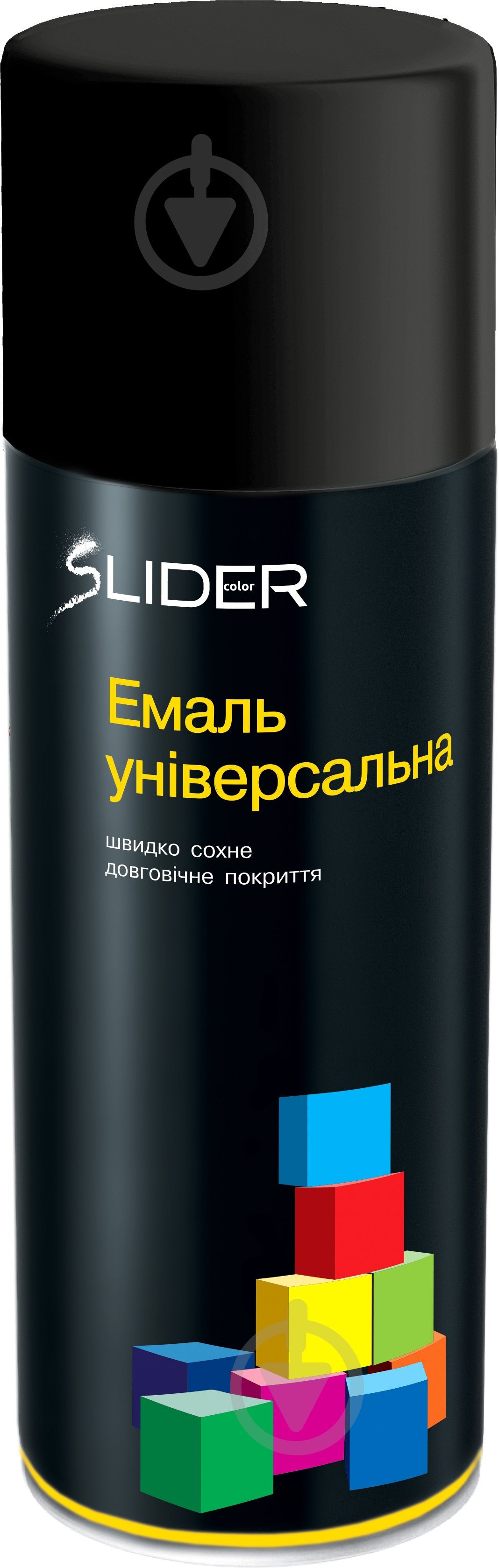 Емаль SLIDER аерозольна RAL 9005 RAL 9005 чорний глянець 400 мл - фото 1