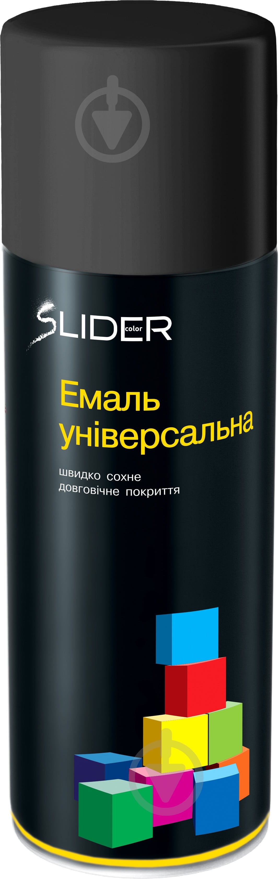Емаль SLIDER аерозольна RAL9005 RAL 9005 чорний мат 400 мл - фото 1