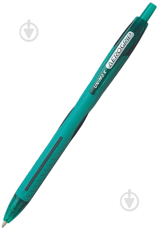 Ручка шариковая Unimax автоматическая Aerogrip UX-136 зеленая (UX-136-04) - фото 2