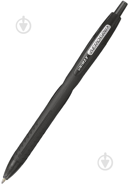 Ручка шариковая Unimax автоматическая Aerogrip UX-136 черная (UX-136-01) - фото 2