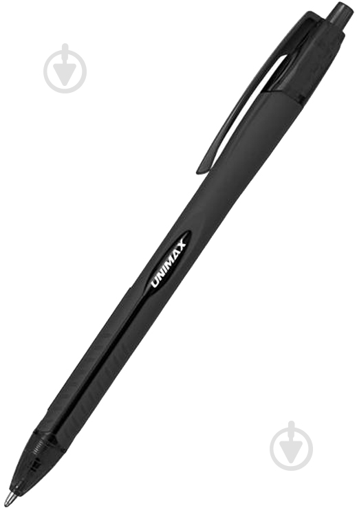 Ручка шариковая Unimax автоматическая Aerogrip UX-136 черная (UX-136-01) - фото 1