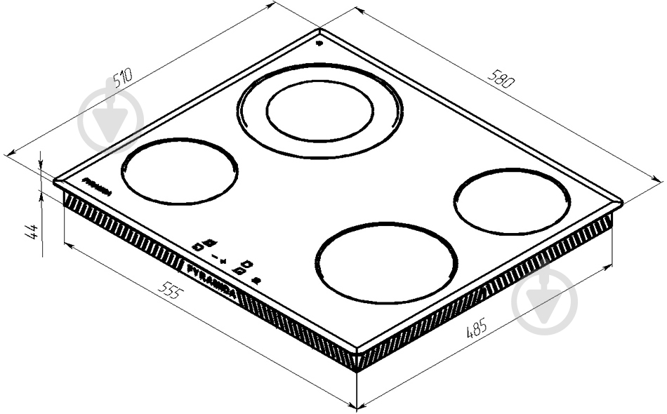 Варочная поверхность электрическая Pyramida VCH 640/1 U - фото 13