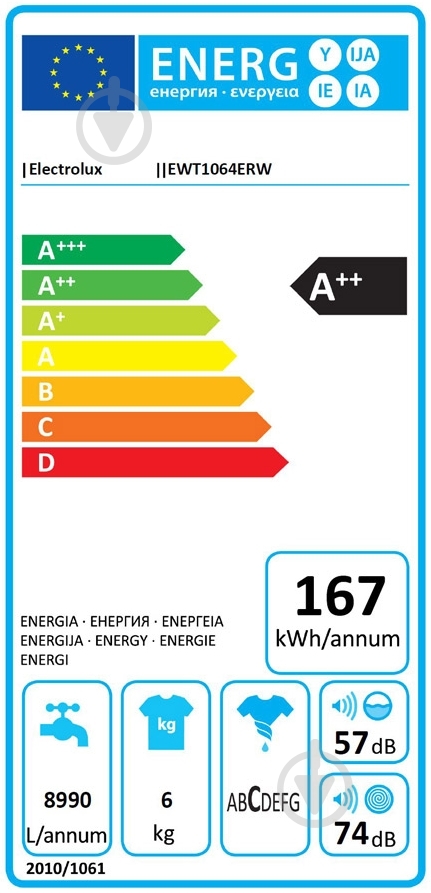 Пральна машина Electrolux EWT1064ERW - фото 2