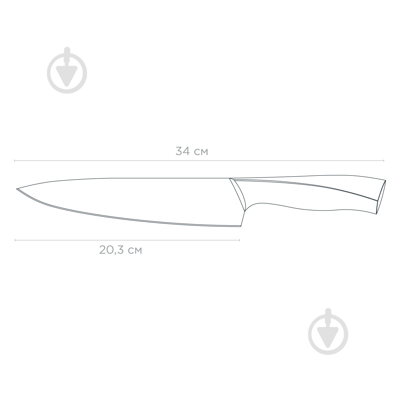 Ніж кухарський Vinzer Master Line 20,3 см 50605 - фото 4