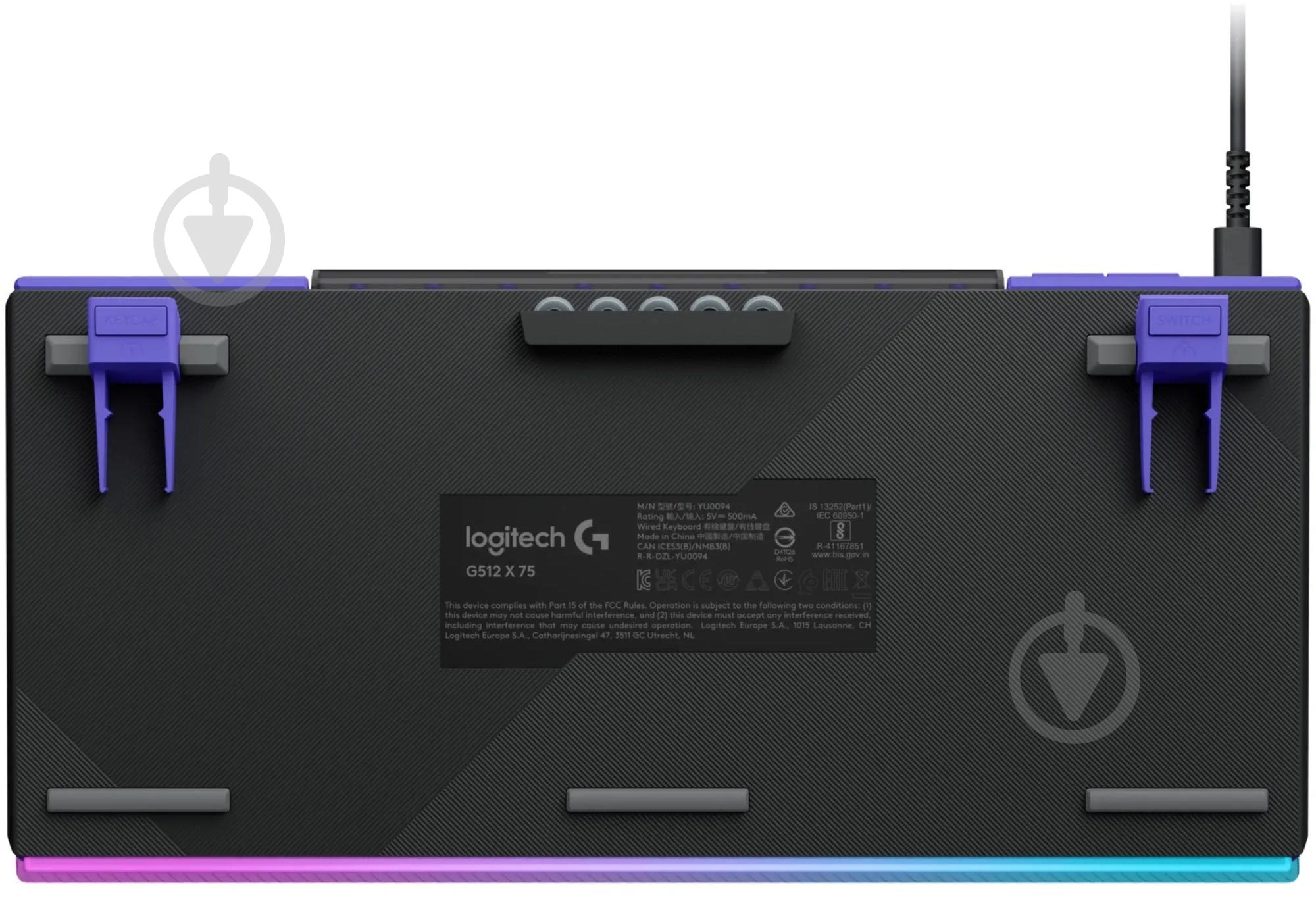 Клавиатура Logitech G512 X 75 Mechanical Tactile (920-013934) black - фото 6