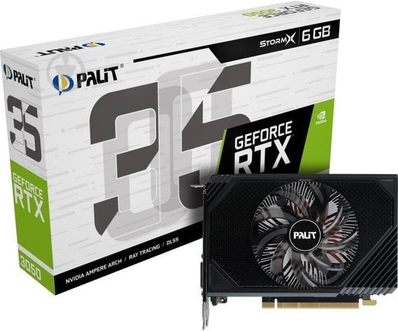 Видеокарта PALIT-XPERTVISION GeForce RTX 3050 STORMX 6GB GDDR6 96bit (NE63050018JE-1072F) - фото 7 Видеокарта PALIT-XPERTVISION GeForce RTX 3050 STORMX 6GB GDDR6 96bit (NE63050018JE-1072F) - фото 7