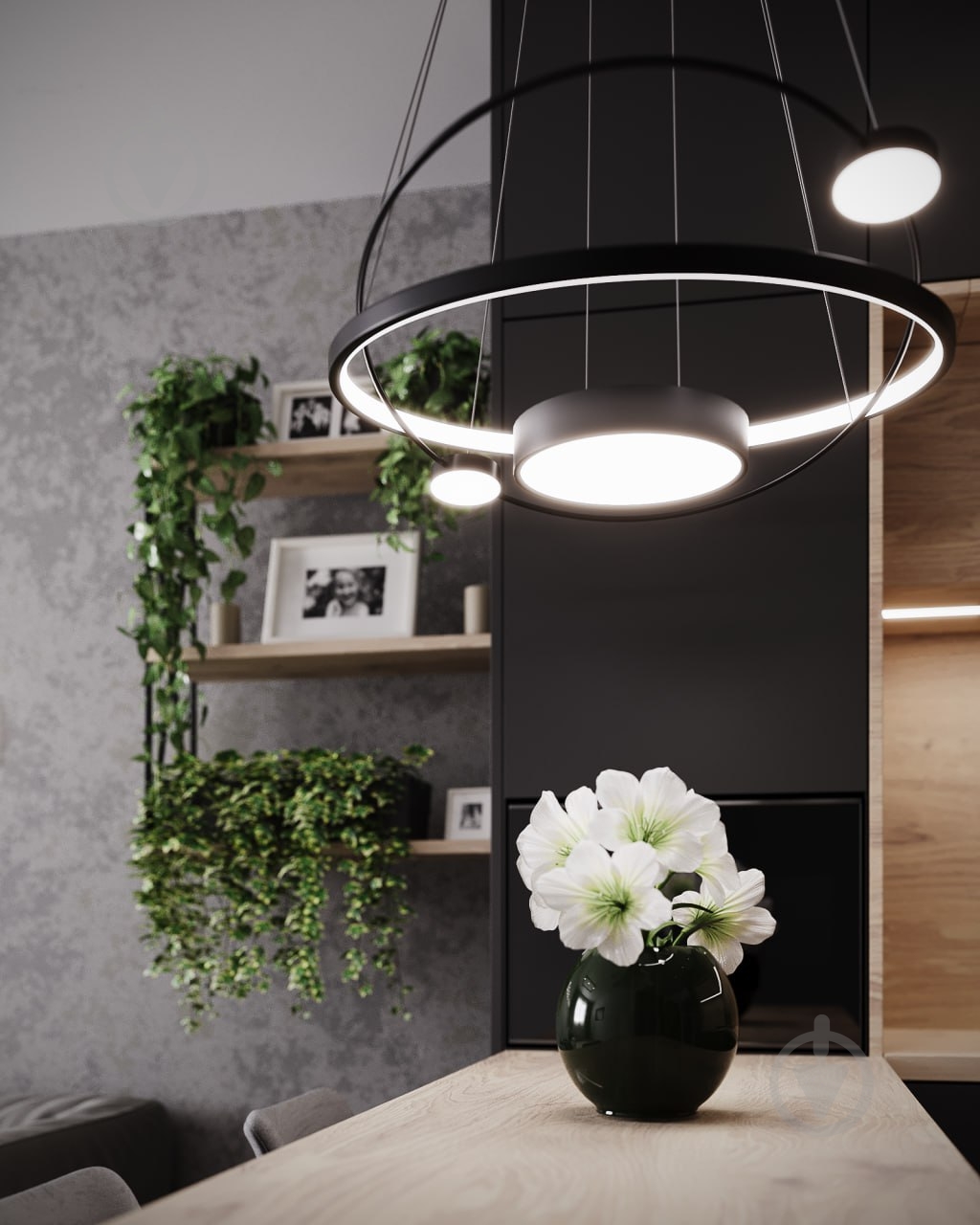 Люстра подвесная Victoria Lighting 107 Вт черный Talula/SP4 black - фото 2