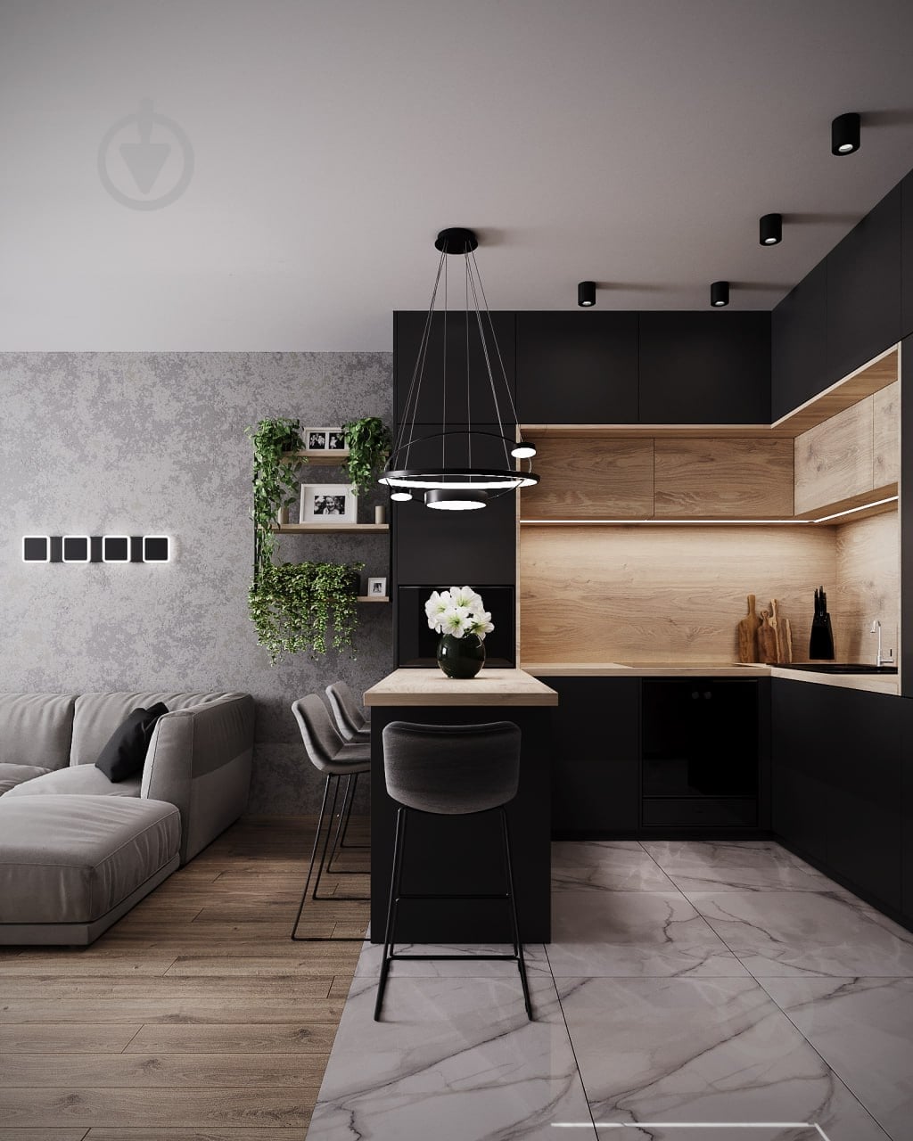 Люстра подвесная Victoria Lighting 107 Вт черный Talula/SP4 black - фото 4