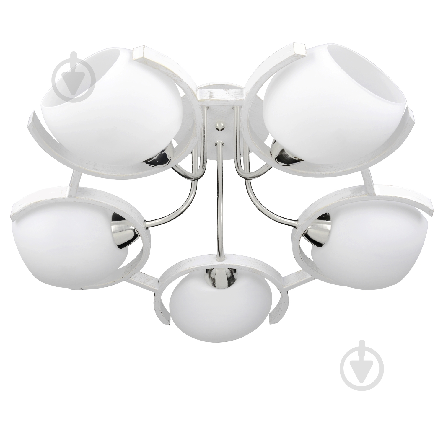 Люстра потолочная Victoria Lighting 5x40 Вт E14 молочный Odeon/PL5 milk - фото 1