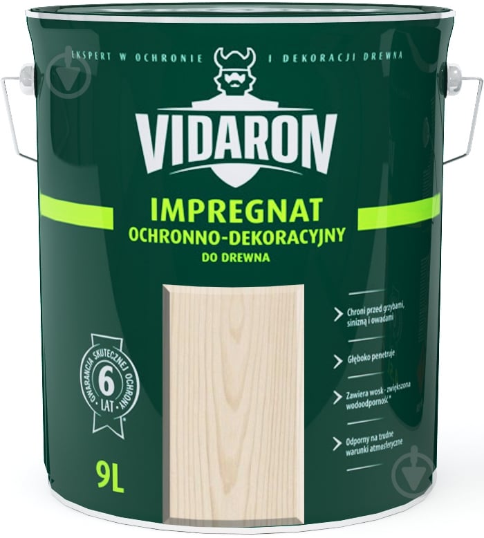 Просочення (антисептик) Vidaron захисно-декоративний мат вибілений дуб 9 л - фото 1 Просочення (антисептик) Vidaron захисно-декоративний мат вибілений дуб 9 л - фото 1