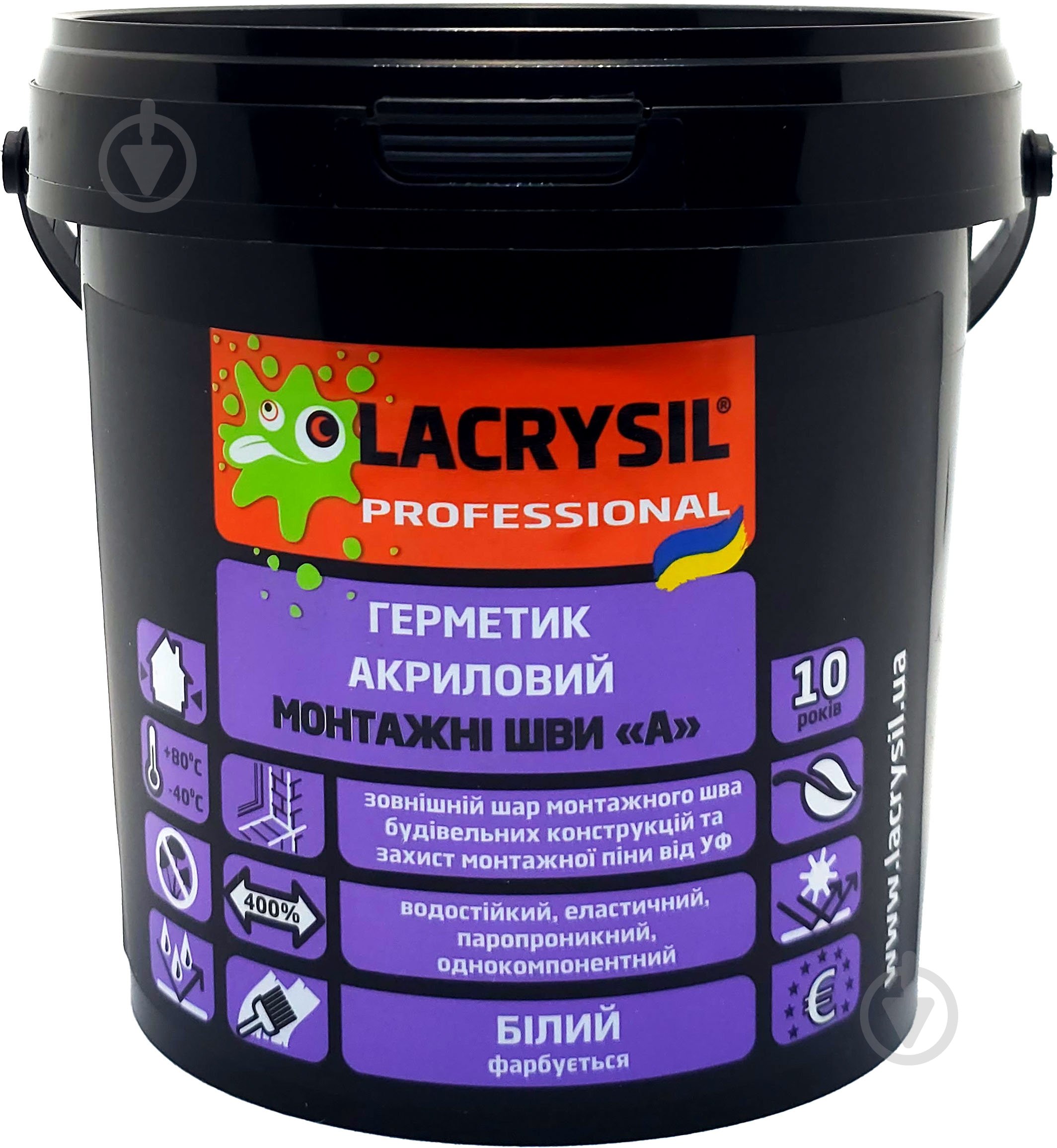 Герметик акриловий Lacrysil для швів білий 1,2 кг - фото 2