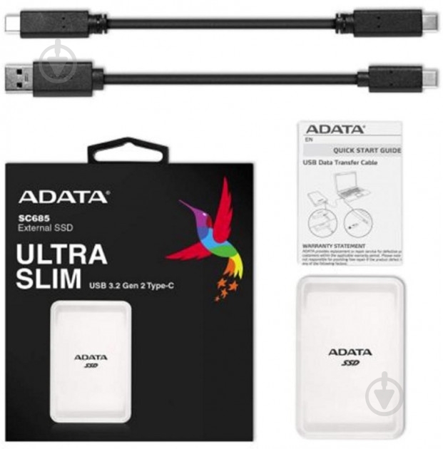SSD-накопитель ADATA SC685 2000GB 2,5" USB Type-C 3D TLC (ASC685-2TU32G2-CWH) - фото 5