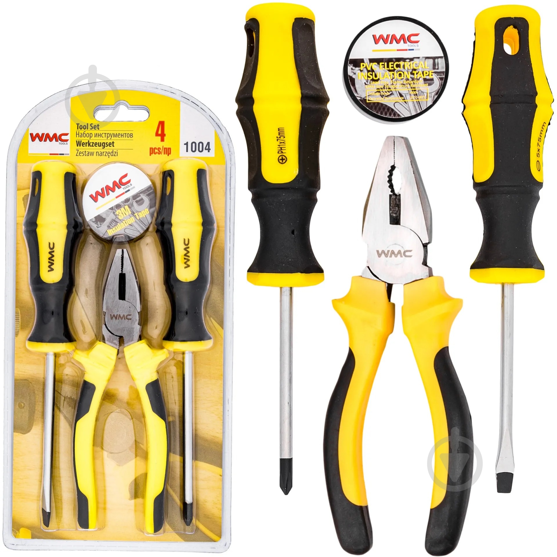 Набор ручного инструмента WMC TOOLS 4 шт. WT-1004 - фото 2 Набор ручного инструмента WMC TOOLS 4 шт. WT-1004 - фото 2