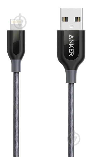 Кабель Anker Lightning – USB 1,8 м серый (A8122HA2) V2 - фото 1 Кабель Anker Lightning – USB 1,8 м серый (A8122HA2) V2 - фото 1