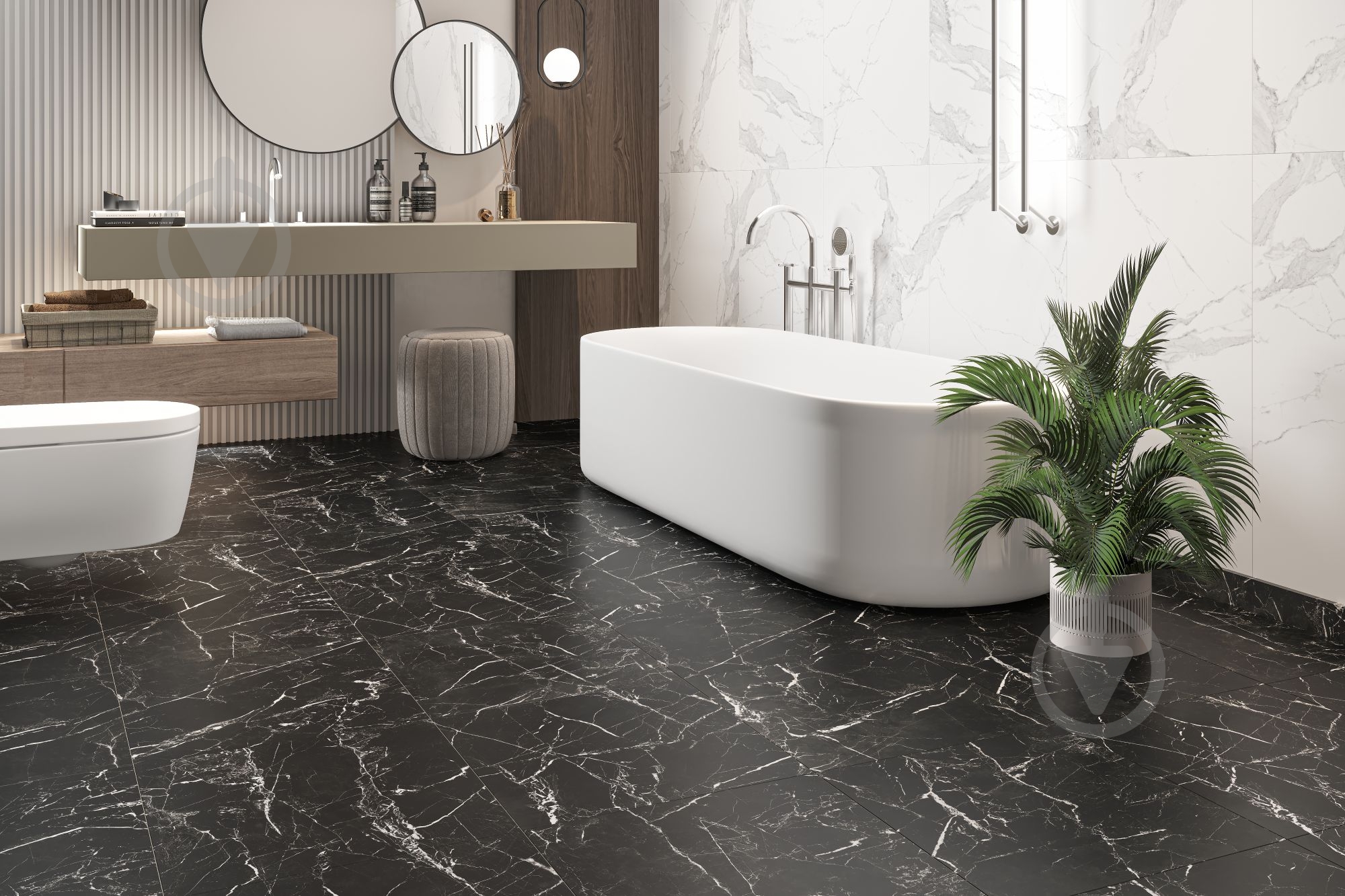 ᐉ Плитка Allore Group Martina Black F P NR Mat 47х47 см • Краща