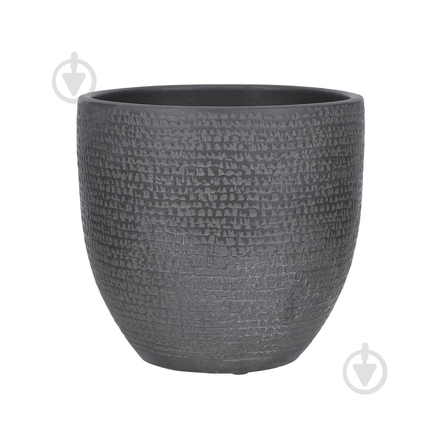 Вазон керамика Carrie pot round 24х22 см круглый черный 5,2 л Edelman (1086345) - фото 1