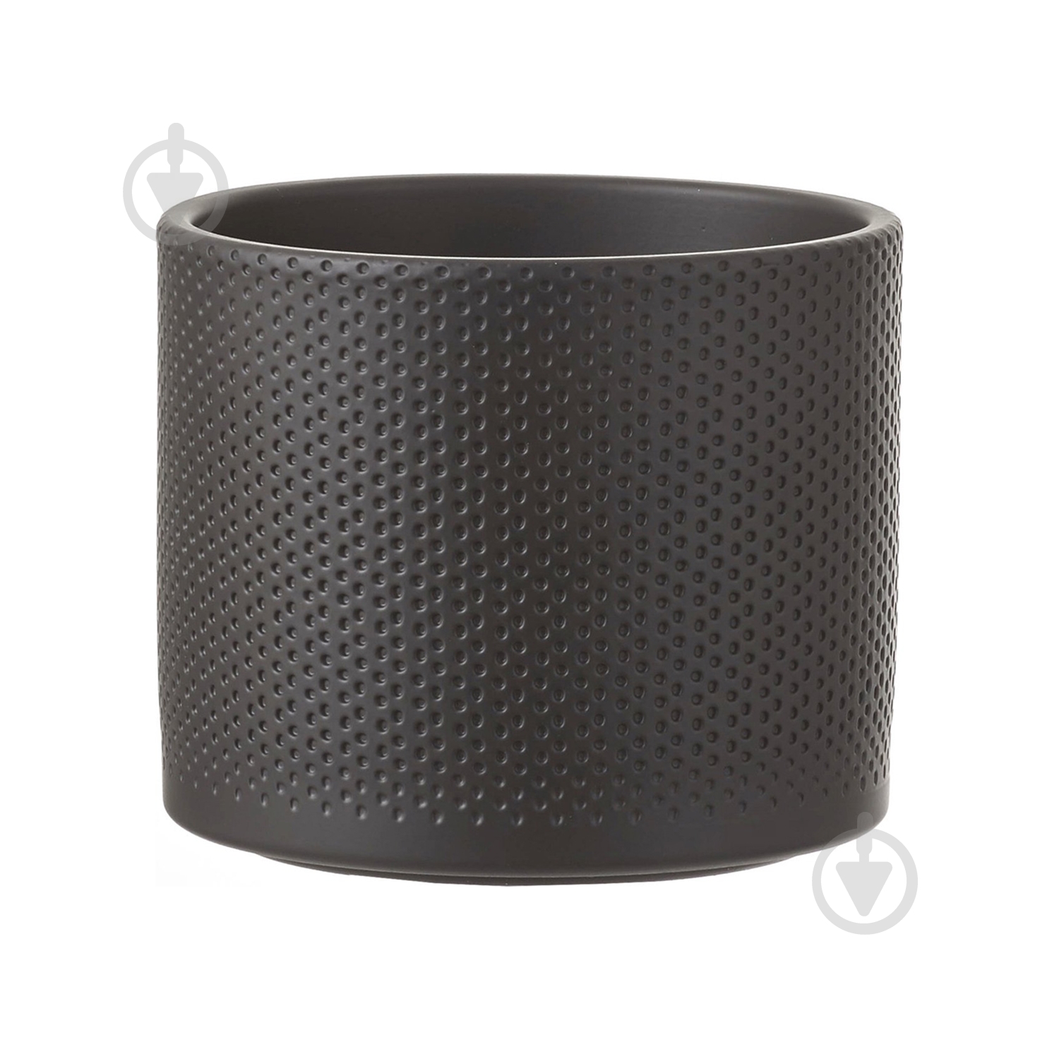 Вазон керамика Era pot round 13,5х12,5 см круглый черный матовый 1,5 л Edelman (1051637) - фото 1