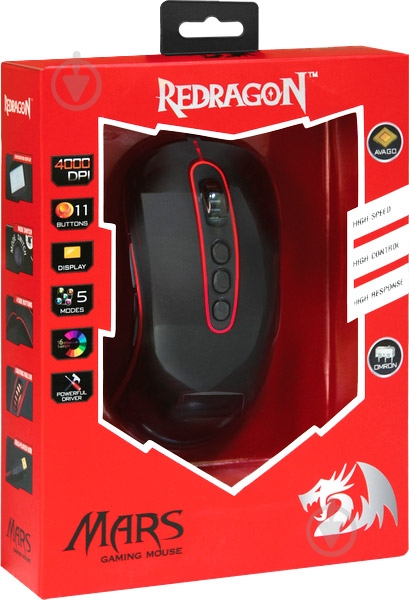 Мышь Redragon Mars TFT USB black - фото 8 Мышь Redragon Mars TFT USB black - фото 8