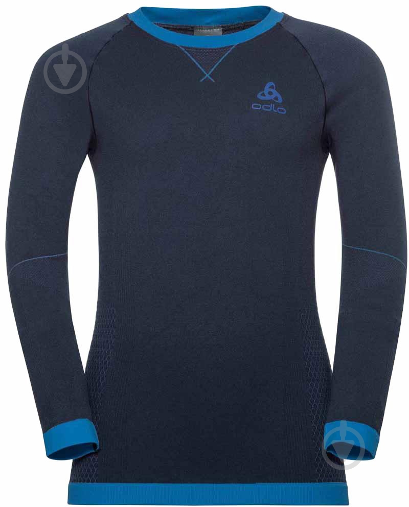 Термофутболка Odlo PERFORMANCE_WARM 183169-20433 р.140 синий - фото 1