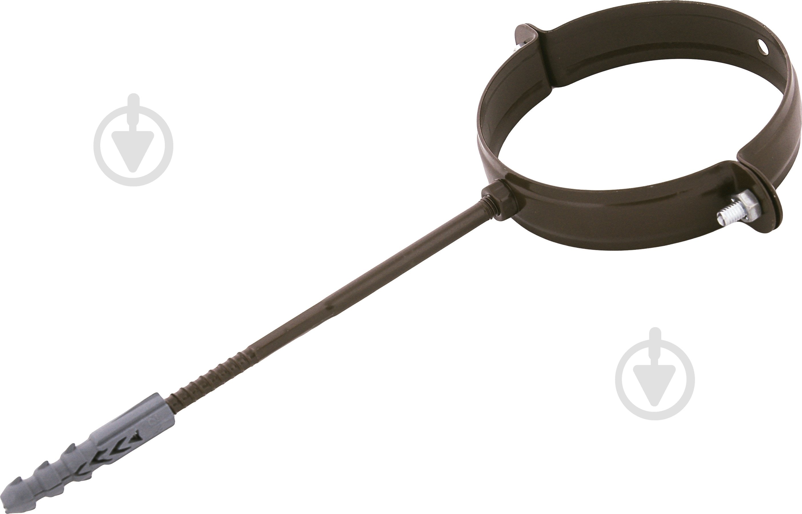 Кронштейн труби металевий Сяйво L=100 мм D=75 мм коричневий - фото 1