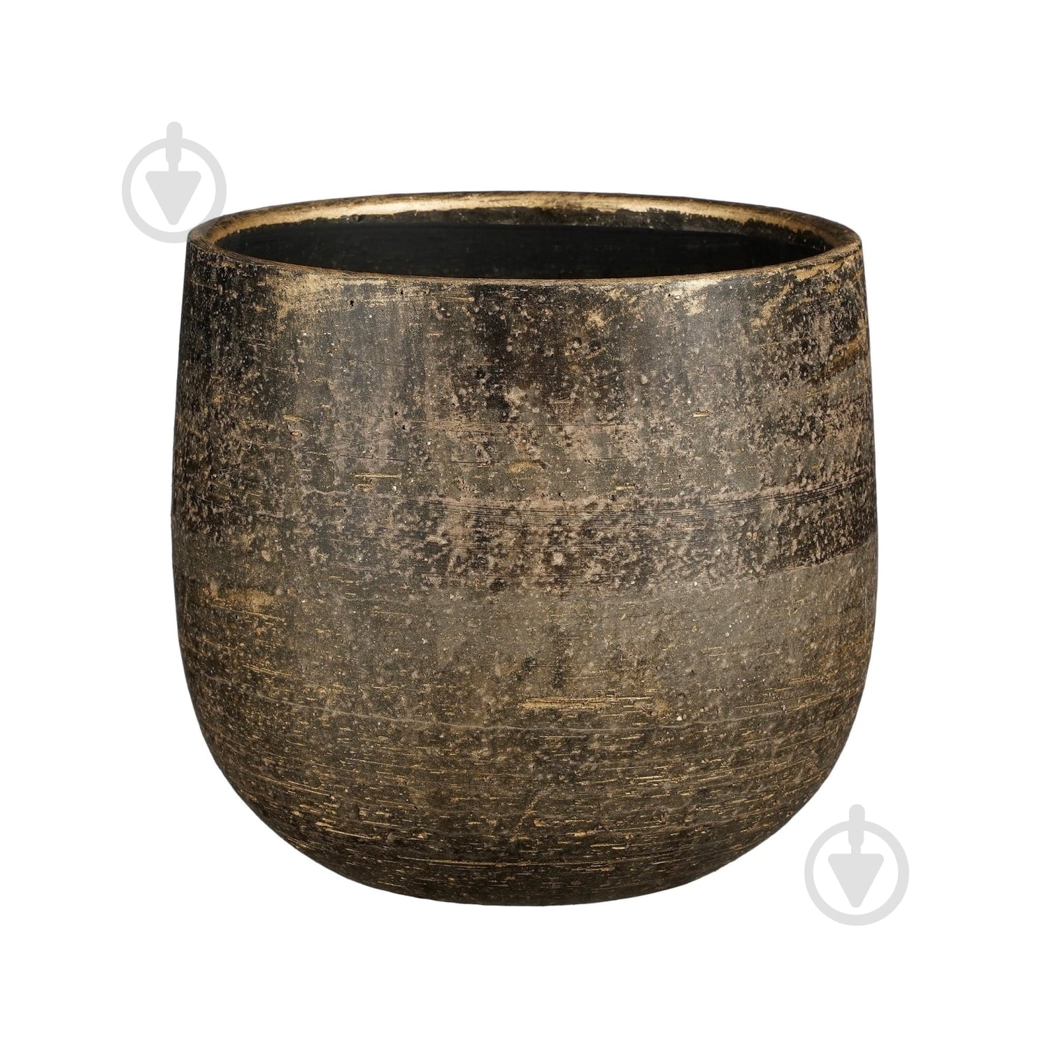 Вазон керамика Marcus pot round круглый бронзовый Edelman (1155656) - фото 1