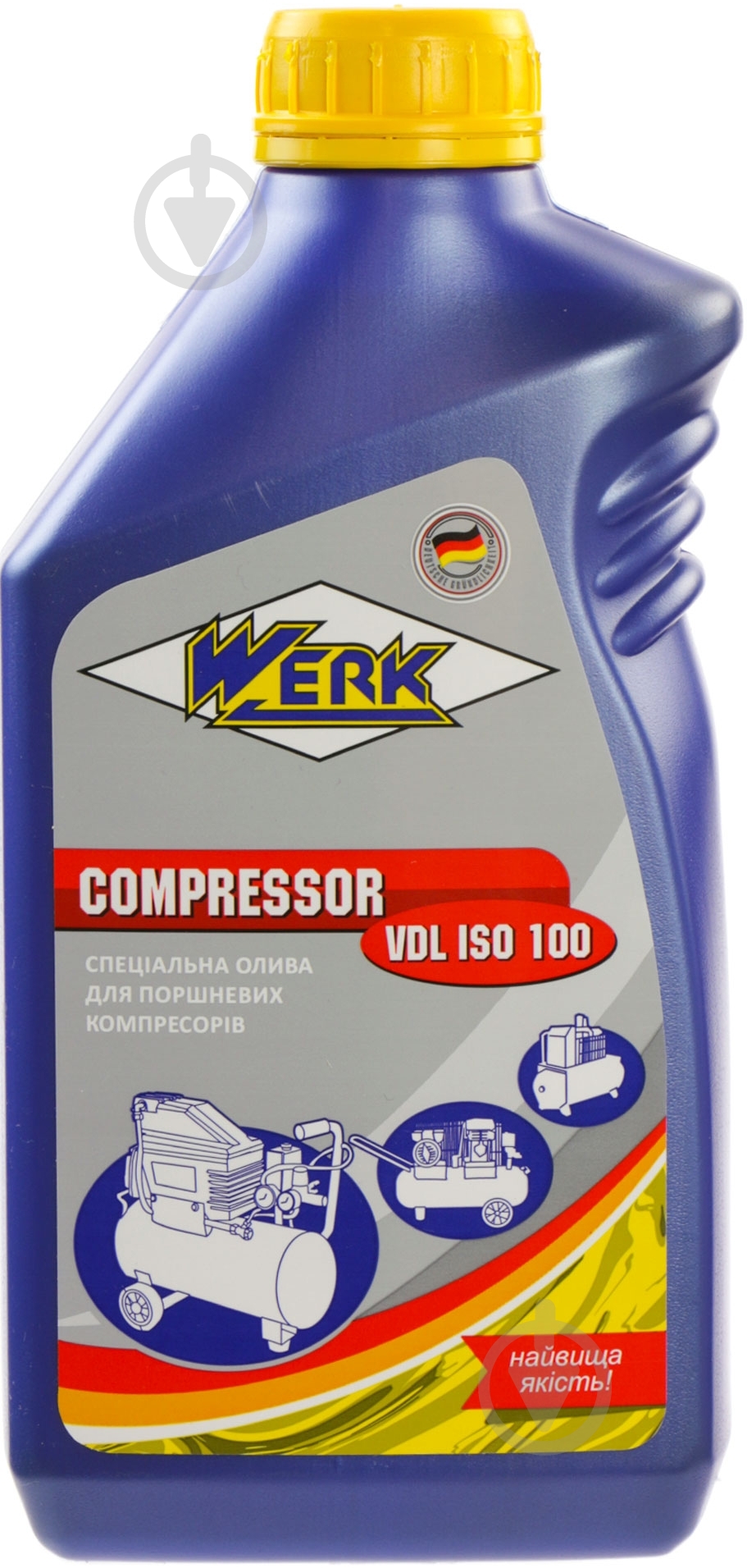 Масло трансмиссионное Werk COMPRESSOR VDL ISO 100 1 л (VDL ISO100) - фото 1 Масло трансмиссионное Werk COMPRESSOR VDL ISO 100 1 л (VDL ISO100) - фото 1
