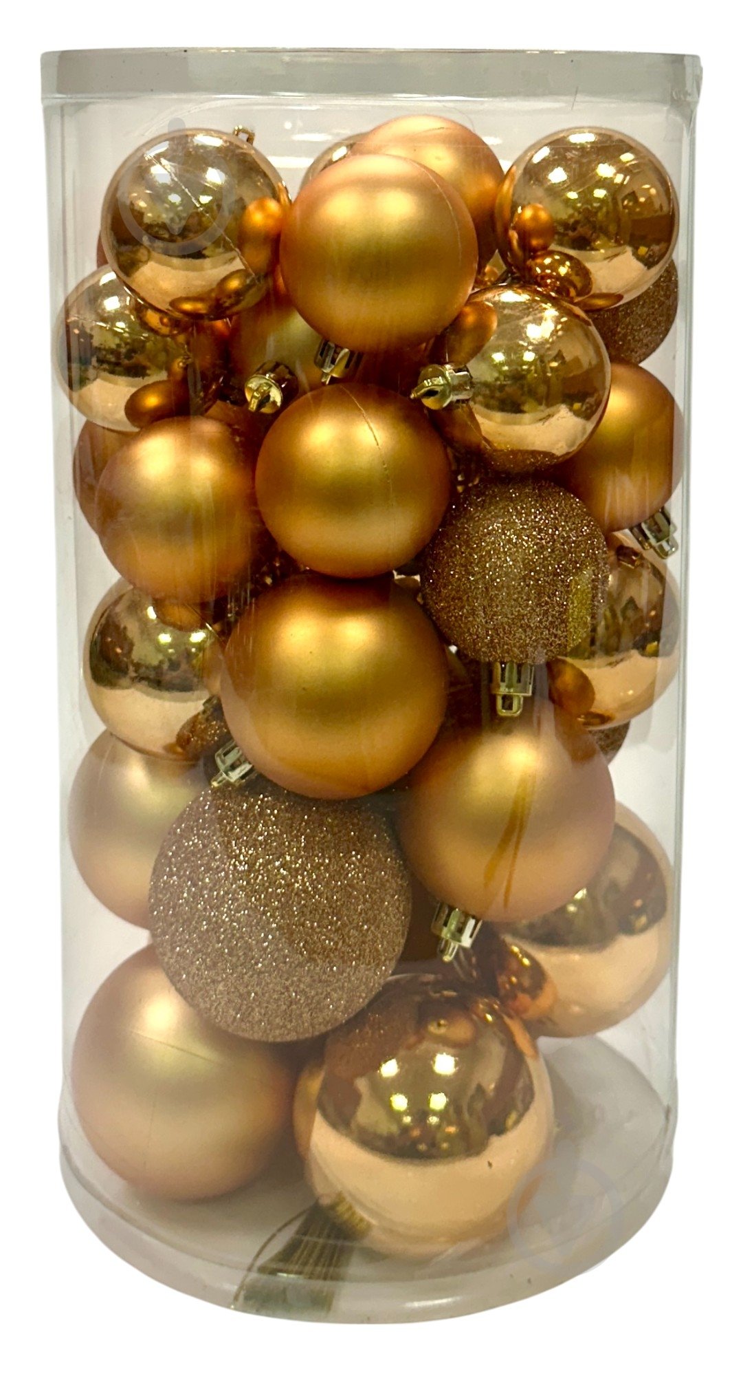 Куля новорічна 36 шт 2 фактури і 3 кольори в асортименті - фото 2 Куля новорічна 36 шт 2 фактури і 3 кольори в асортименті - фото 2