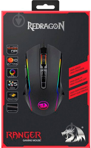 Мышка Redragon Ranger RGB IR USB black - фото 8