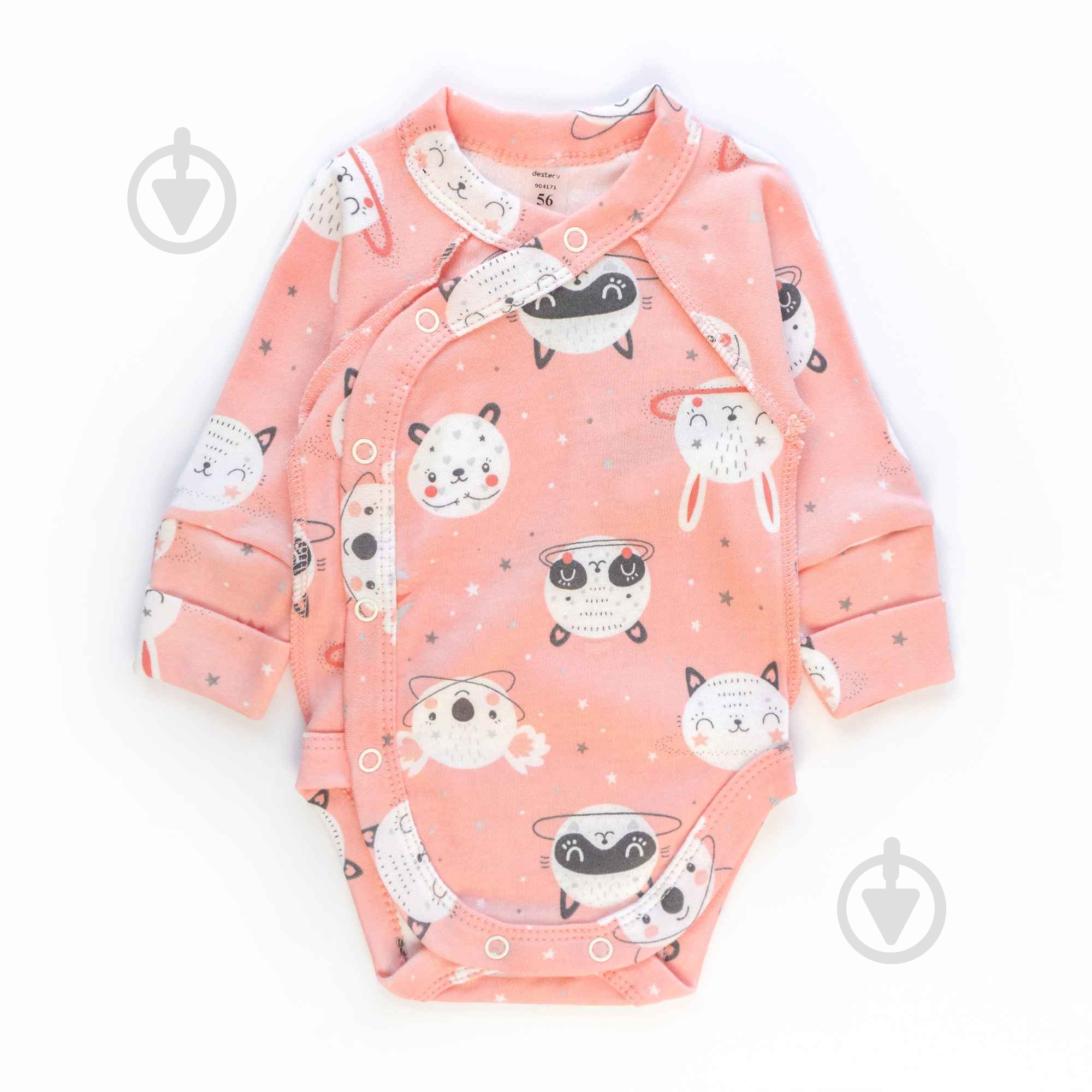 Боди детское для девочки Dexter`s Pink panda р.62 белый с рисунком 904171 - фото 1 Боди детское для девочки Dexter`s Pink panda р.62 белый с рисунком 904171 - фото 1