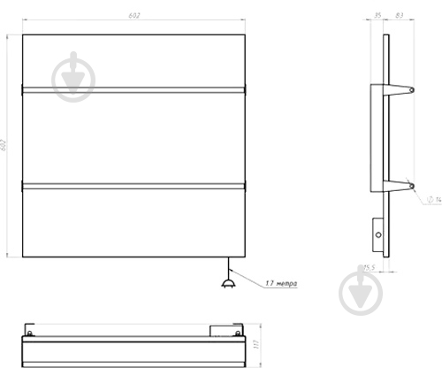 Полотенцесушитель электрический TEPLOCeramic ТСМT-Т 250 беж - фото 6 Полотенцесушитель электрический TEPLOCeramic ТСМT-Т 250 беж - фото 6