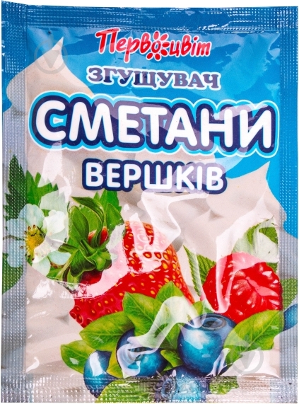 Загуститель для сливок 12 г Первоцвіт (4820131811230) - фото 1 Загуститель для сливок 12 г Первоцвіт (4820131811230) - фото 1