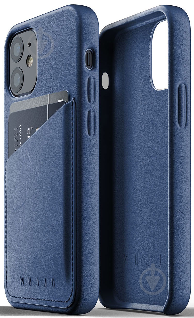 Чохол MUJJO Full Leather Wallet для Apple iPhone 12 Mini (MUJJO-CL-014-BL) monaco blue - фото 2