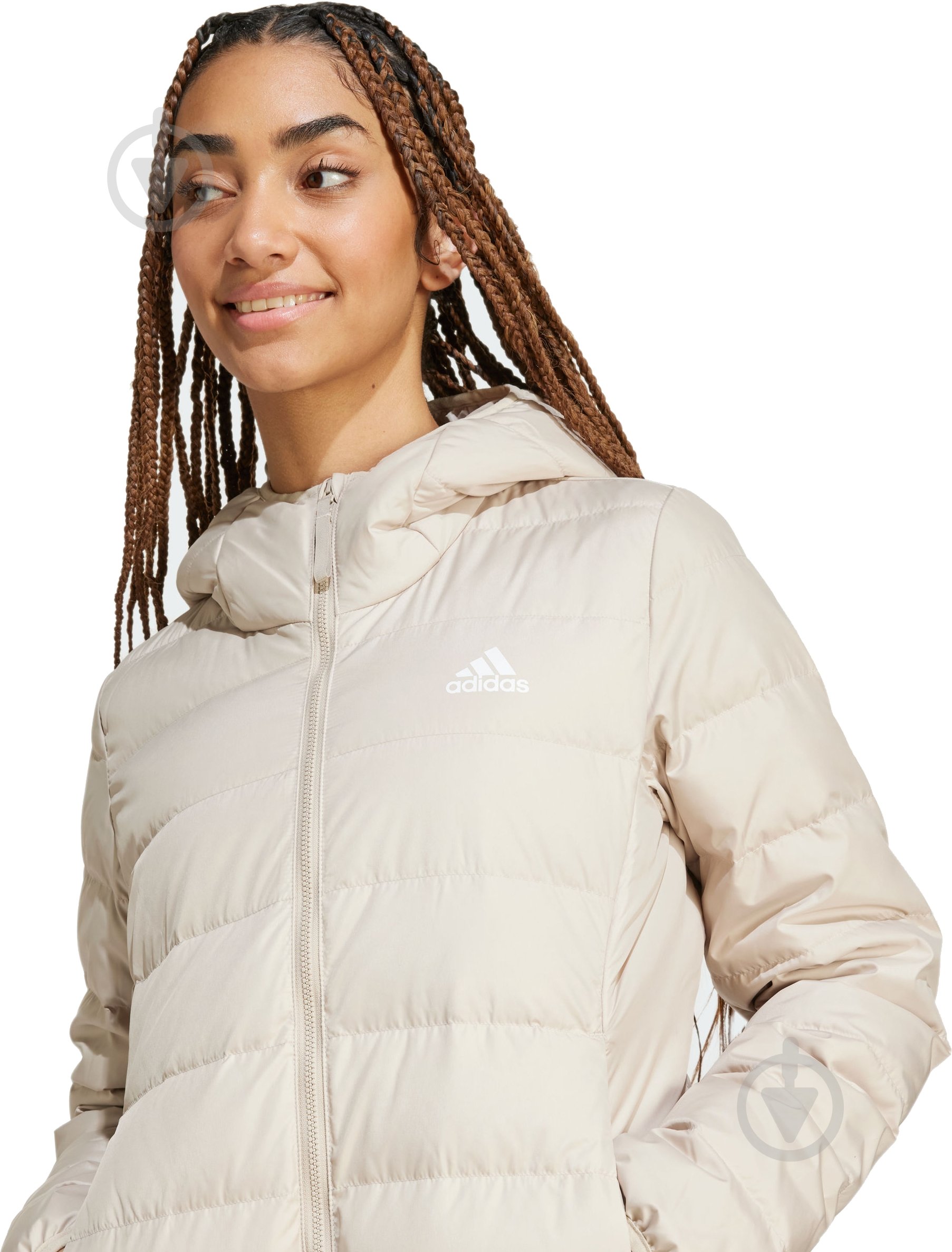 Пуховик жіночий зимовий Adidas W ESS L D HO J IX8930 р.L рожевий - фото 4 Пуховик жіночий зимовий Adidas W ESS L D HO J IX8930 р.L рожевий - фото 4