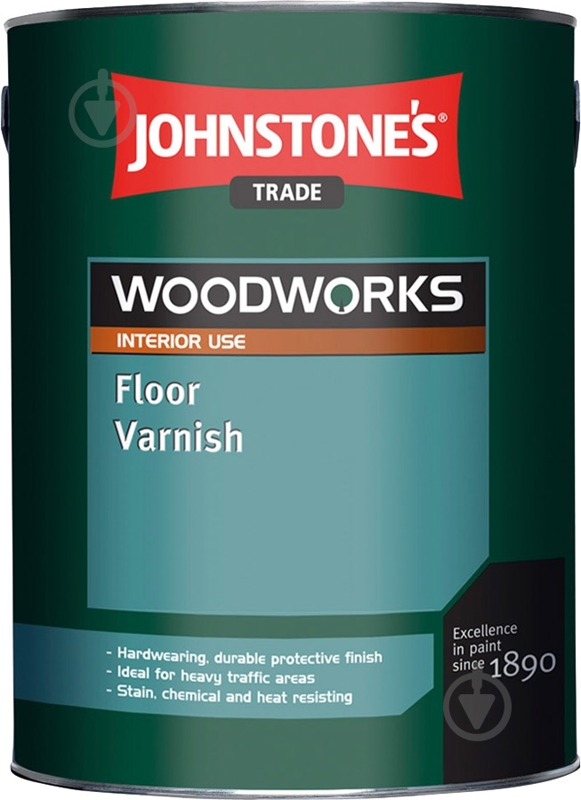 Лак для підлоги Floor Varnish Johnstone's глянець безбарвний 5 л - фото 1