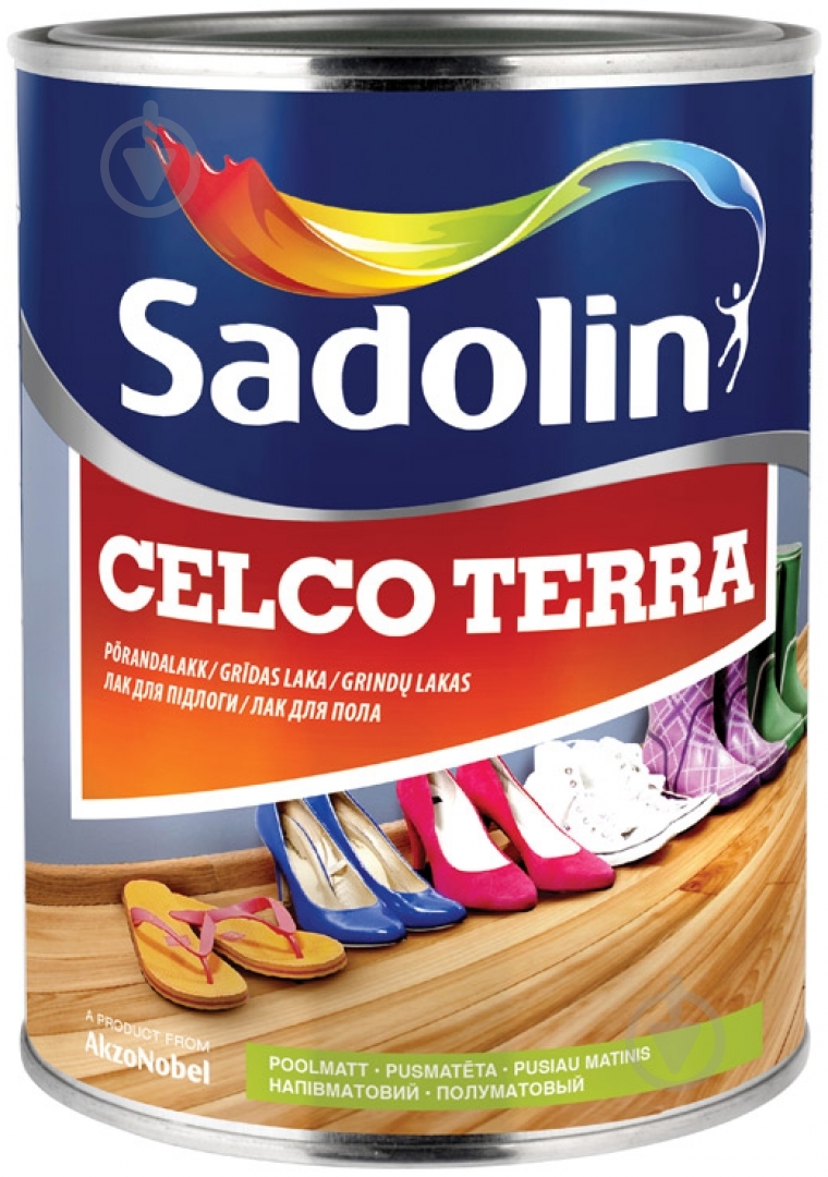 Лак для підлоги CELCO TERRA 20 Sadolin напівмат 1 л - фото 1 Лак для підлоги CELCO TERRA 20 Sadolin напівмат 1 л - фото 1