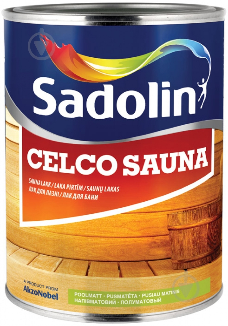 Лак для бани Celco Sauna Sadolin полумат бесцветный 1 л - фото 1 Лак для бани Celco Sauna Sadolin полумат бесцветный 1 л - фото 1