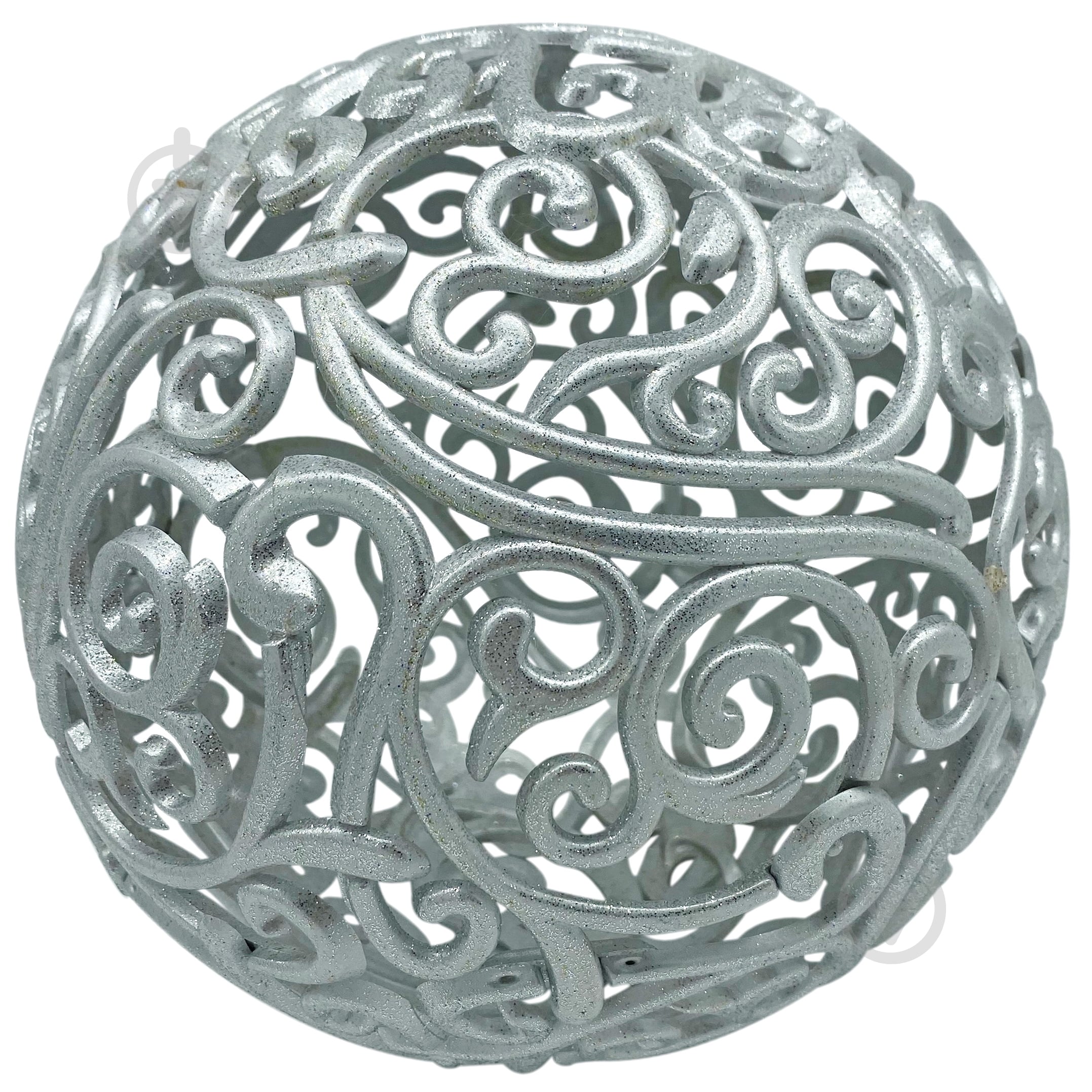 Шар ажурный MISLT d20 см BALL200-4 200 мм серебро - фото 1