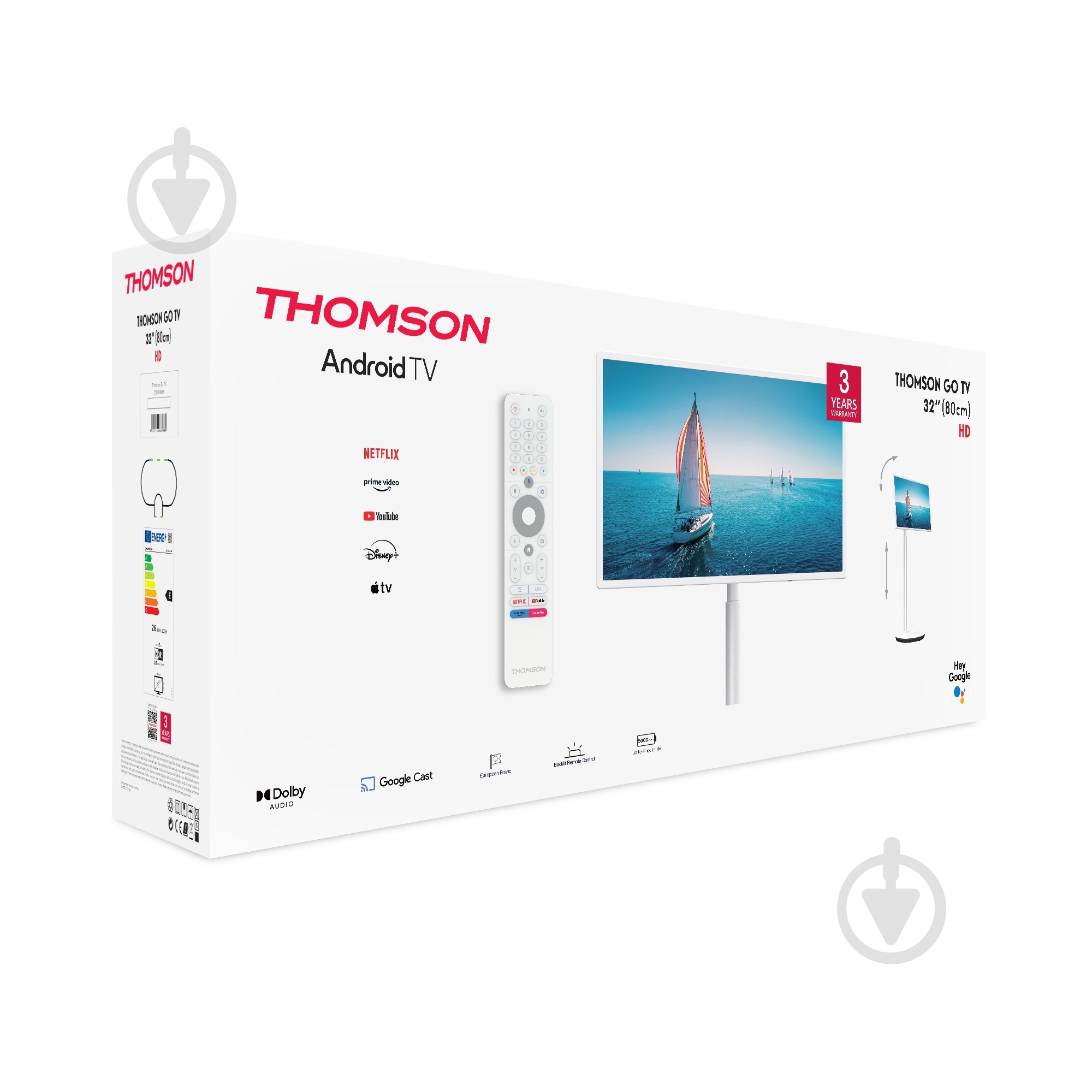 Телевизор Thomson 32HA4M44 Android Go TV 32" HD - фото 4