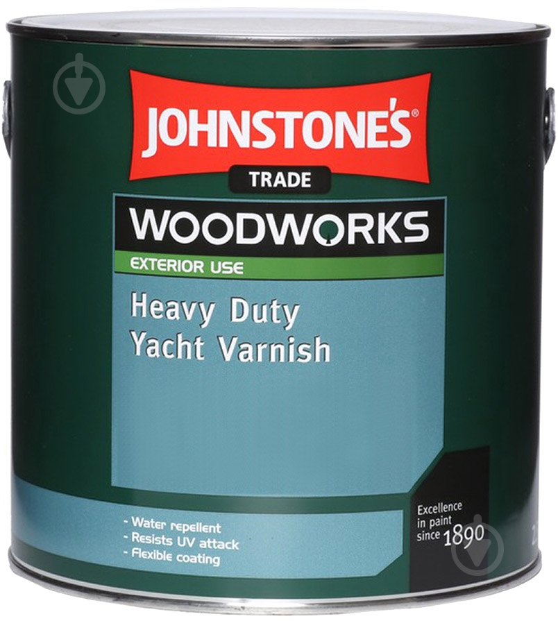 Лак яхтовий Heavy Duty Yacht Varnish Johnstone's глянець безбарвний 2,5 л - фото 1 Лак яхтовий Heavy Duty Yacht Varnish Johnstone's глянець безбарвний 2,5 л - фото 1