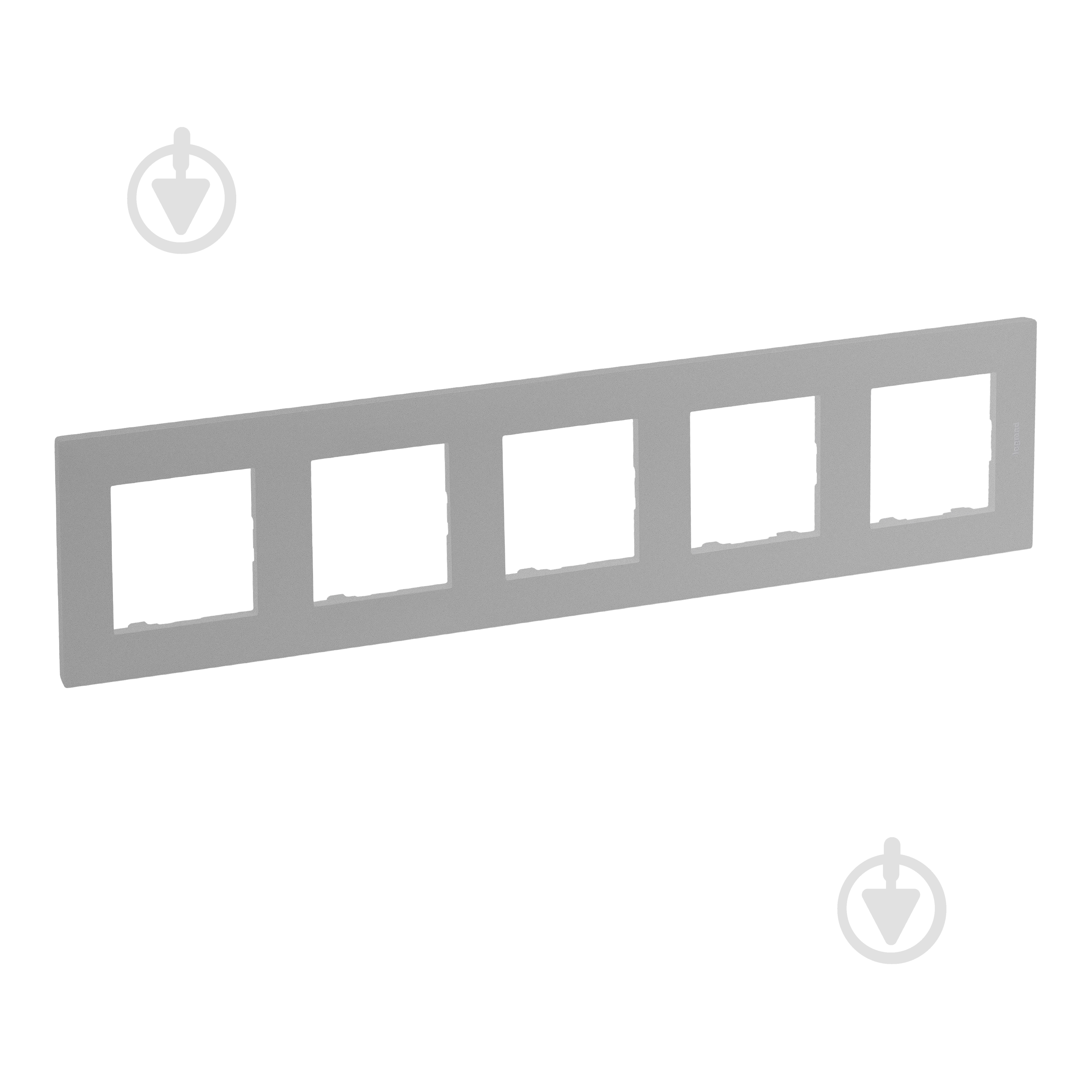 Рамка Legrand Niloe Step 863395 универсальная алюминий - фото 1