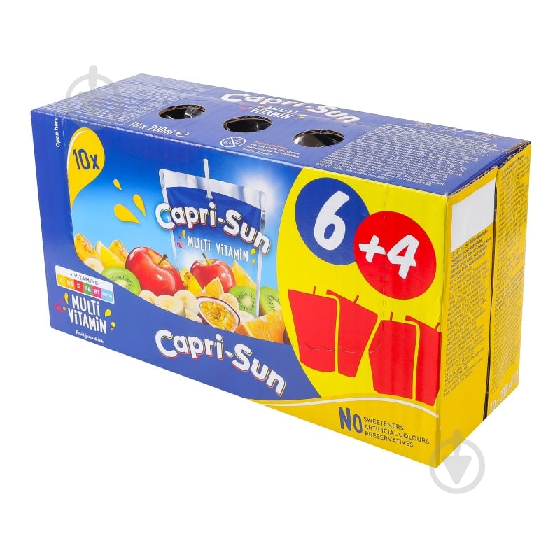 Сок Capri Sun Multivitamin (6+4 шт.) 0,2 л - фото 2 Сок Capri Sun Multivitamin (6+4 шт.) 0,2 л - фото 2